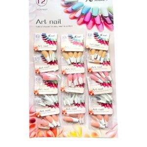 Uña carton cuadrada frances *12pcs